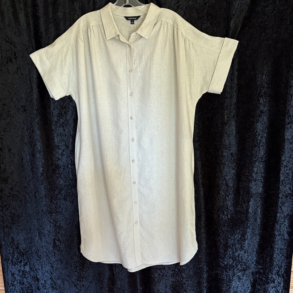 NWOT Linen Viscose Blend Dress Sz L